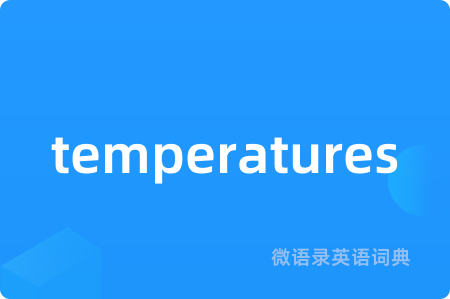 temperatures